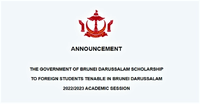 The government of Brunei Darussalam scholarship to foreign students tenable in Brunei Darussalam 2022/2023 academic session