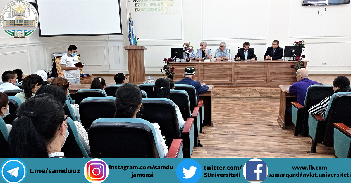 Samarqand davlat universitetiga Alisher Navoiy va Abdurahmon Jomiy haqida film olish maqsadida bir guruh tojikistonlik mutaxassislar tashrif buyurdi