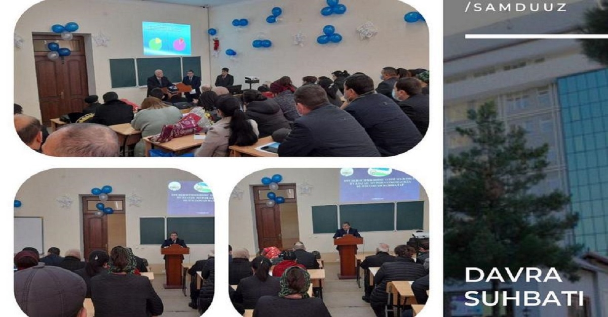  Samarqand davlat universiteti Filologiya fakultetida Prezidentning Oliy Majlisga Murojaatnomasi asosida davra suhbati bo'lib o'tdi
