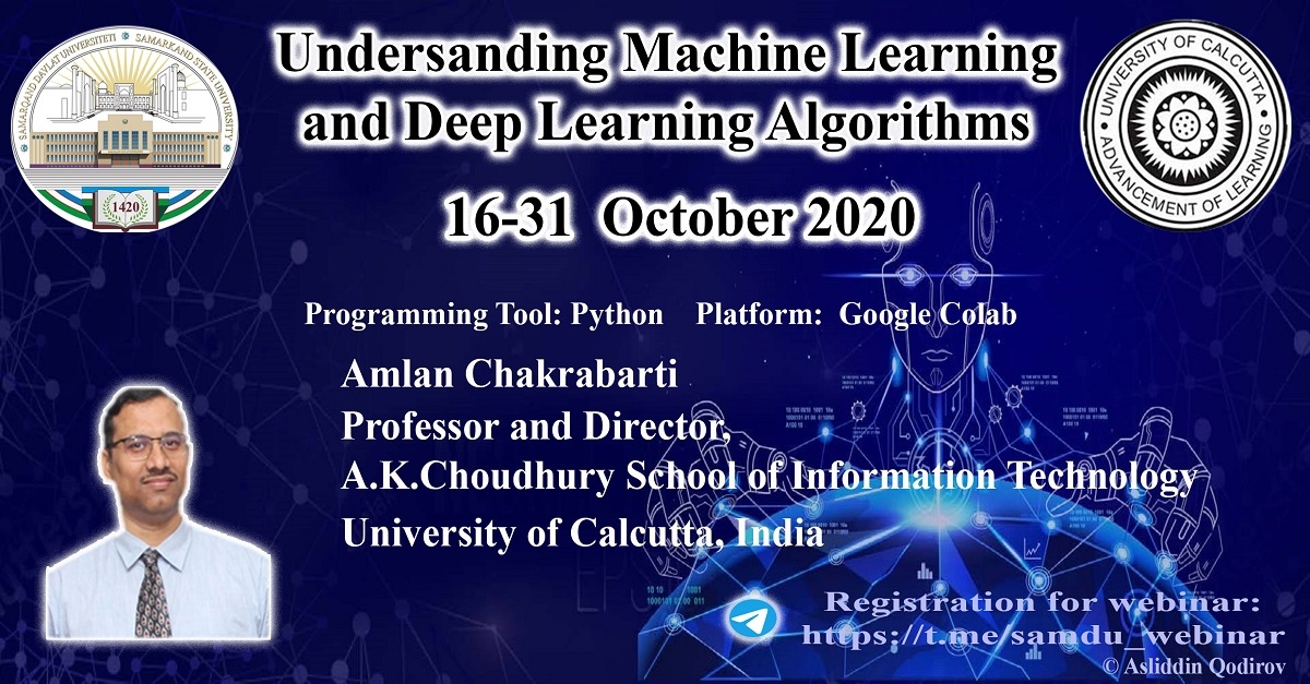 Hindistonlik professor ishtirokidagi vebinar