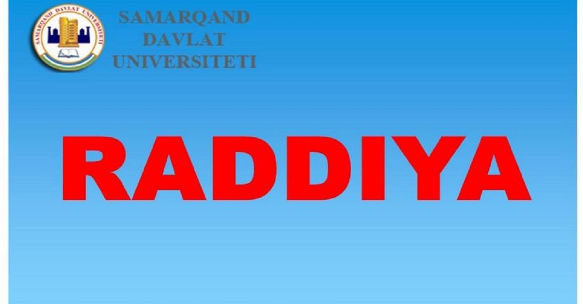“Talaba.uz” telegramm kanalida tarmoqqa joylashtirilgan “O'qishni qo'shni davlatdan perevod qilayotgan talabalarning ota-onalari Samarqand davlat universitetida sarsonlikda..” sarlavhali videotasvirli xabarga RADDIYA