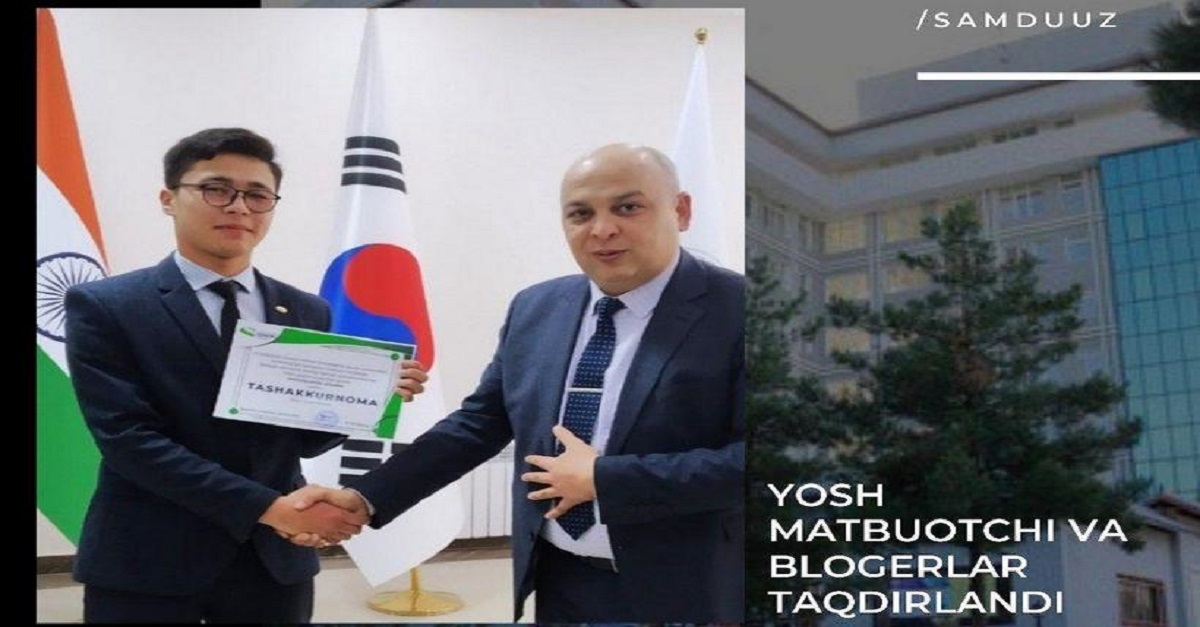 Yosh matbuotchi va blogerlar taqdirlandi!