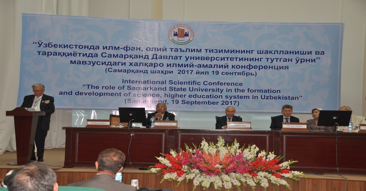 «O‘zbekistonda ilm-fan, oliy ta’lim tizimining shakllanishi va taraqqiyotida Samarqand davlat universitetining tutgan o‘rni» mavzusidagi xalqaro ilmiy-amaliy konferensiya