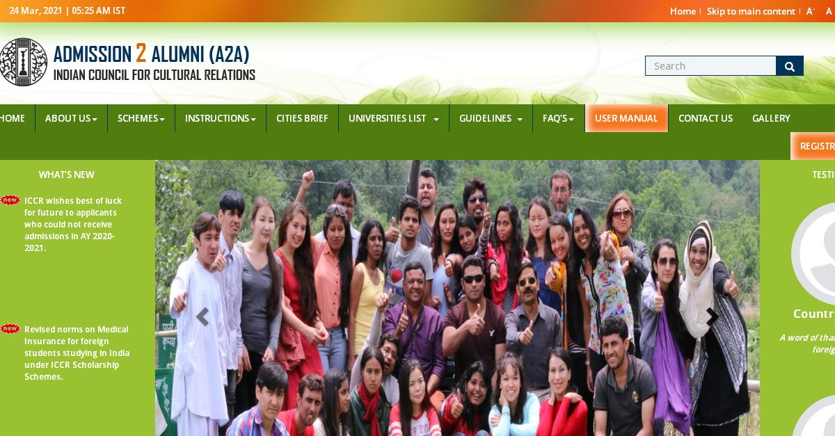 Indian Council for Cultural Relations announces scholarships for students from Uzbekistan Samarkand State University to study at various Master and PhD level programs at state universities in India