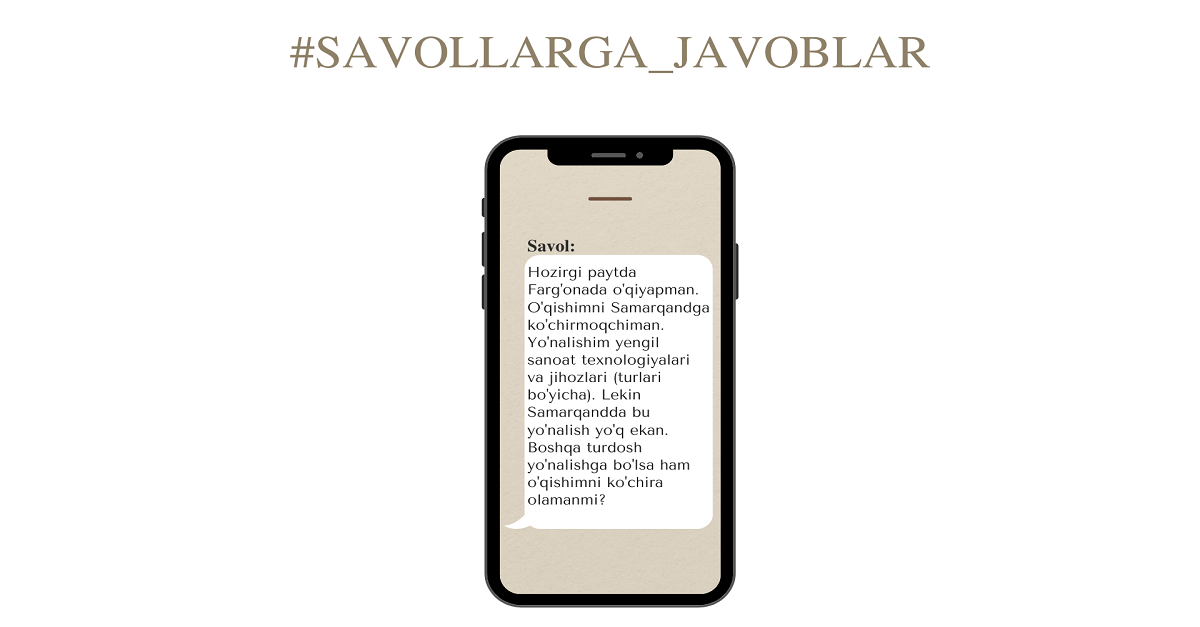 Savollarga javoblar