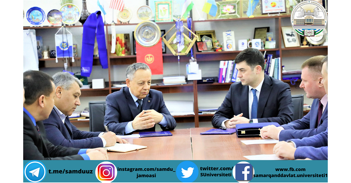 Самарқанд давлат университетига Ferkensco менежмент компанияси (Кипр) директори Александр Сиделников бошчилигидаги делегация ташриф буюрди