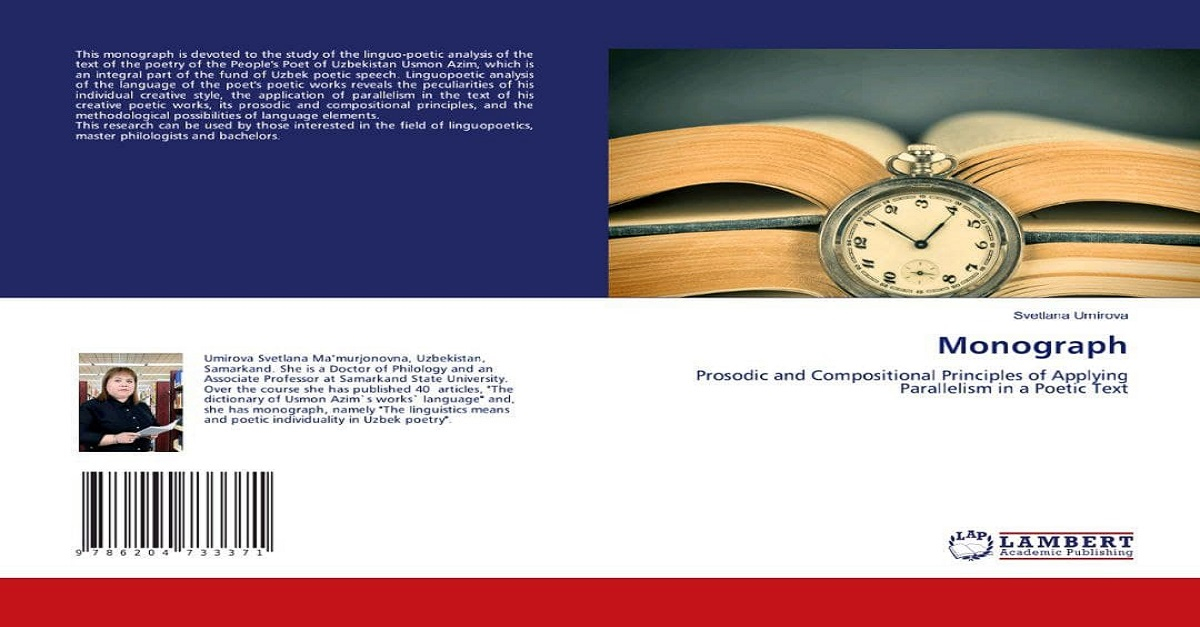 Samarqand davlat universiteti dotsentining monografiyasi Germaniyada chop etildi…