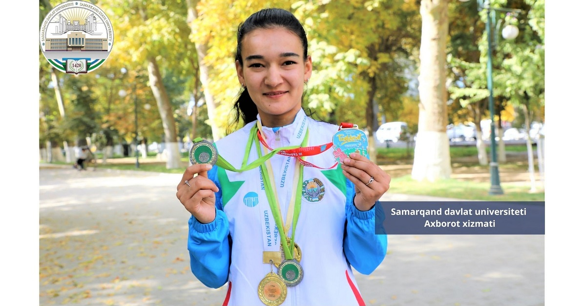 Самарқанд давлат университети талабаси, икки карра Осиё чемпиони Эъзозахон Ҳошимова: “Биатлон спорти инсонни нафақат жисмонан, балки маънан соғлом, ақлан етук бўлишига ундайди”…