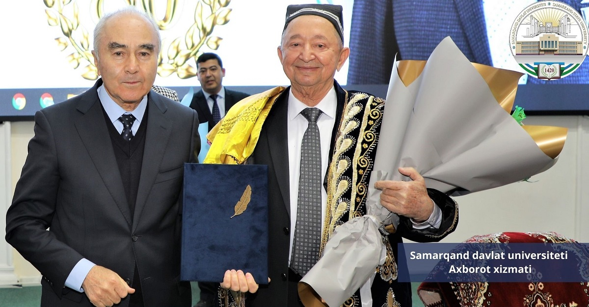 Samarqand davlat universiteti professori, O‘zbekistonda xizmat ko‘rsatgan yoshlar murabbiysi, filologiya fanlari doktori Hotam Umurov 80 yoshni qarshi oldi