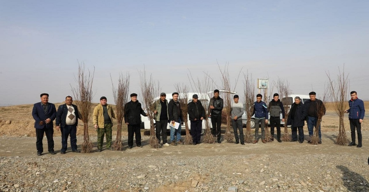 Самарқанд вилояти Қўшработ туманининг Ўрозмат ва Қоратош қишлоқлари йўлида Самарқанд давлат университети боғи яратилмоқда