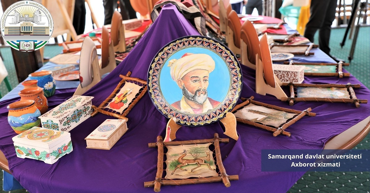 60-сон мактабда Самарқанд давлат университетининг тасвирий санъат кўргазмаси бўлиб ўтди...