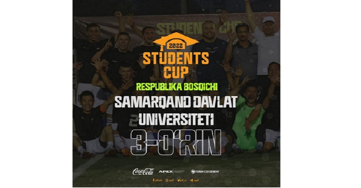 The mini-football team of Samarkand State University took 3rd place in the Student Cup tournament.