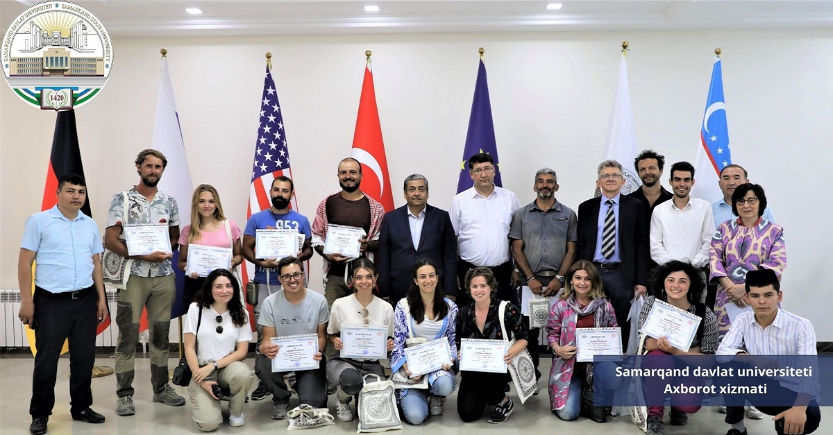 Participants of the Summer School project, organized jointly with Samarkand State University and the University of Bologna were awarded.