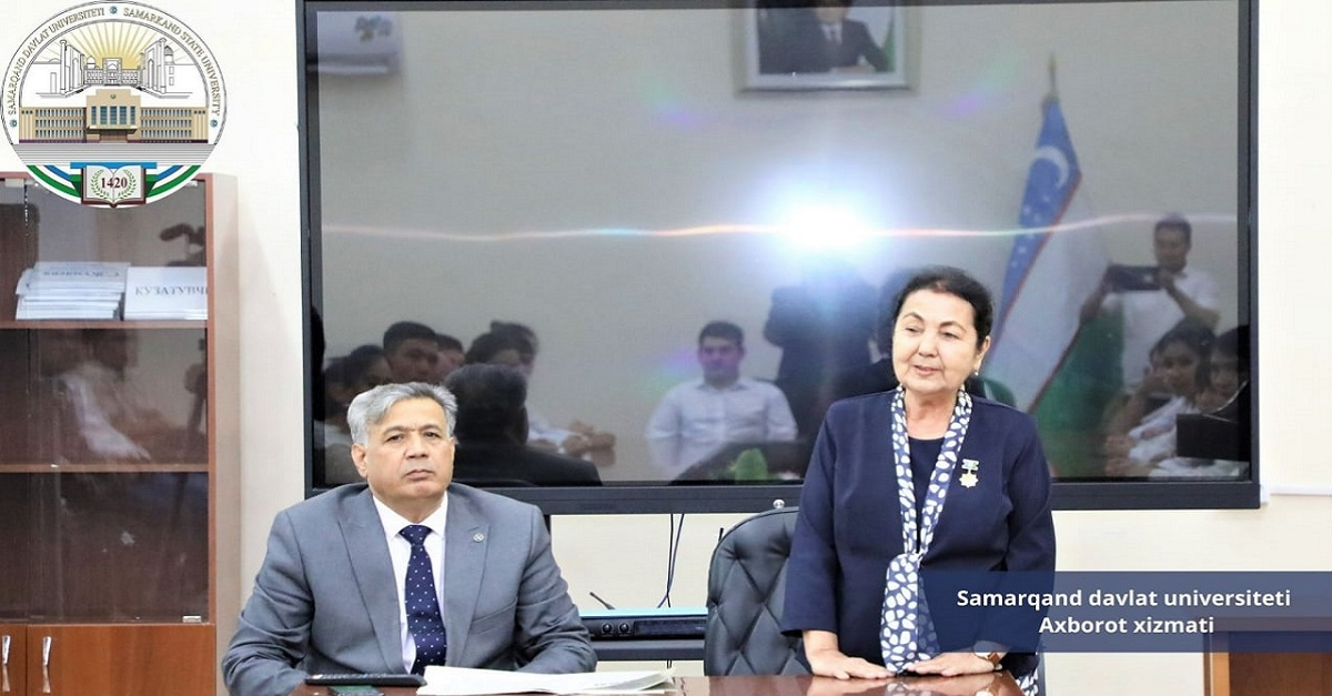 A meeting of the Hero of Uzbekistan and students was held at Samarkand State University