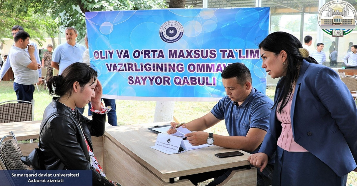In Samarkand, under the leadership of the adviser to the President of the Republic of Uzbekistan, a mass field reception was held with the participation of heads of ministries, sectors, territorial organizations and departments.