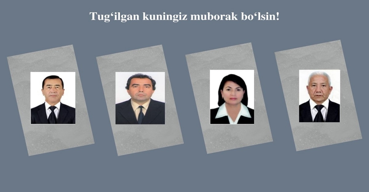 Туғилган кунингиз муборак бўлсин!