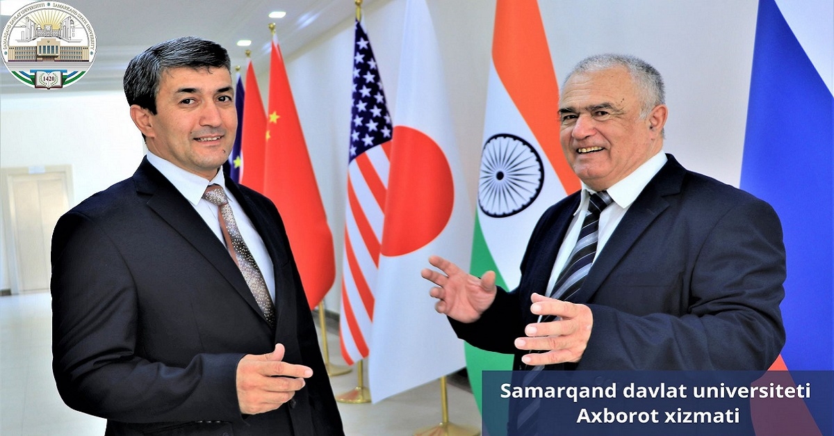     To the head of the Department of Differential Equations of Samarkand State University, Doctor of Physical and Mathematical Sciences, Professor Aknazar Hasanov!