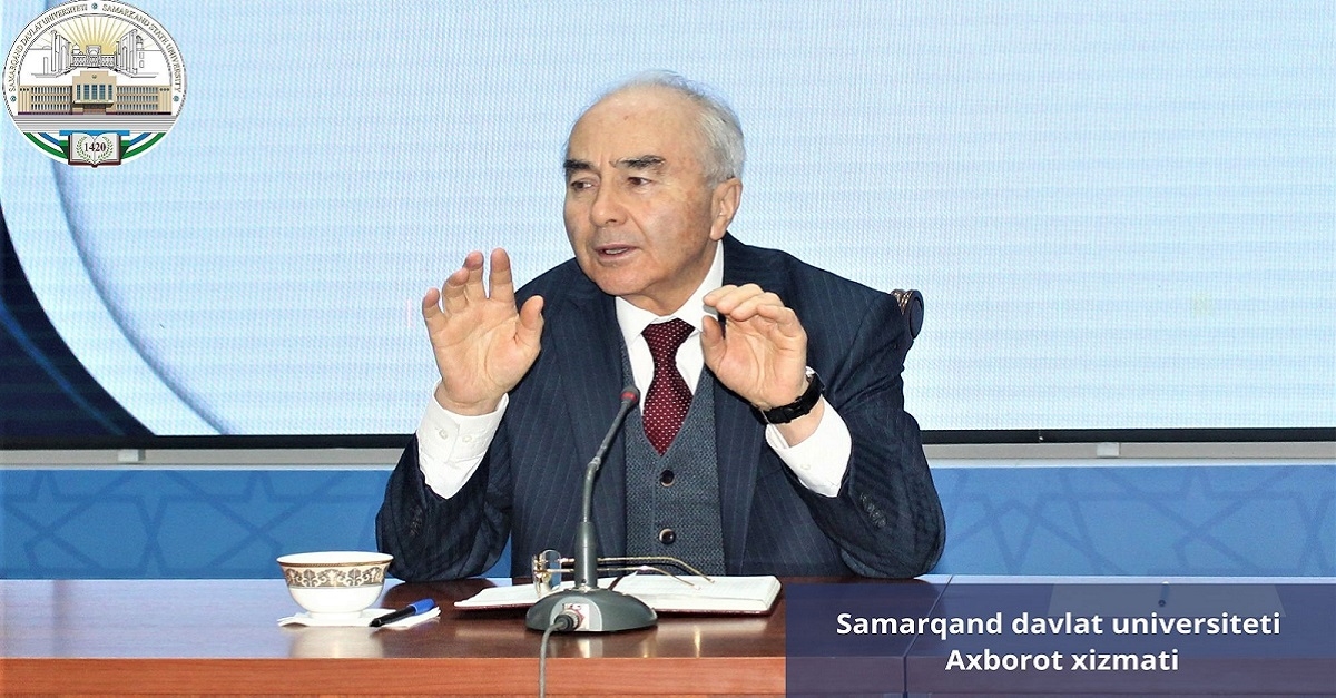 Rector of Samarkand State University, scientist of the Republic of Uzbekistan Rustam Ibragimovich Khalmuradov: