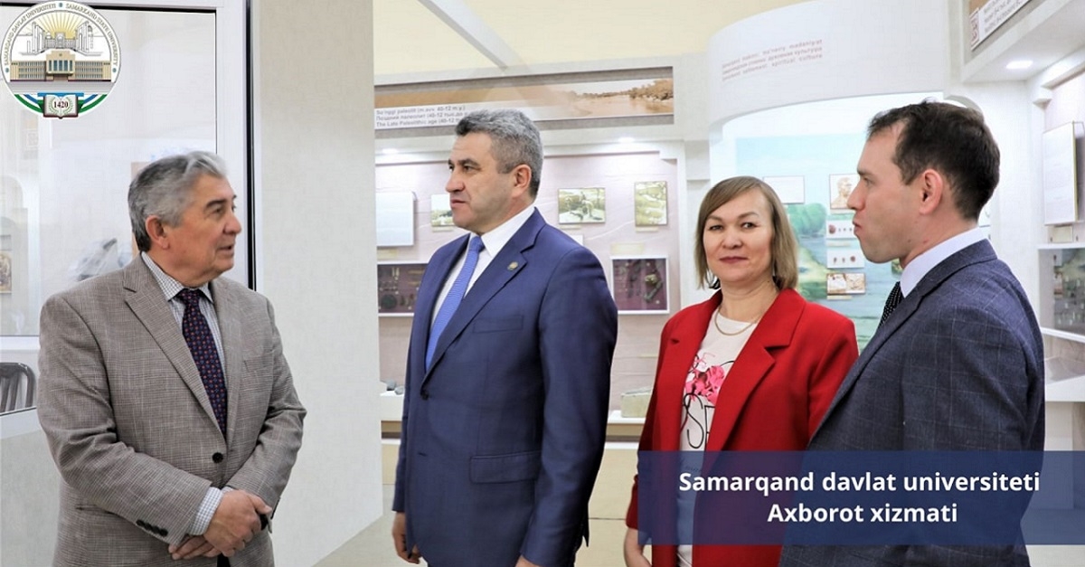 Samarkand State University was visited by a delegation led by the Minister of Education of the Republic of Tatarstan Khadiullin Ilsur...