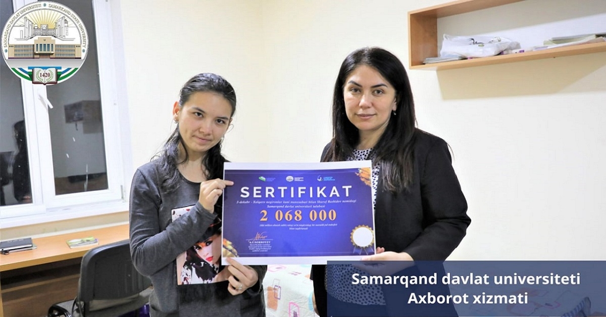 On the initiative of the rector of Samarkand State University Rustam Kholmurodov, a scientist of the Republic of Uzbekistan, 258 students with disabilities were awarded cash prizes...