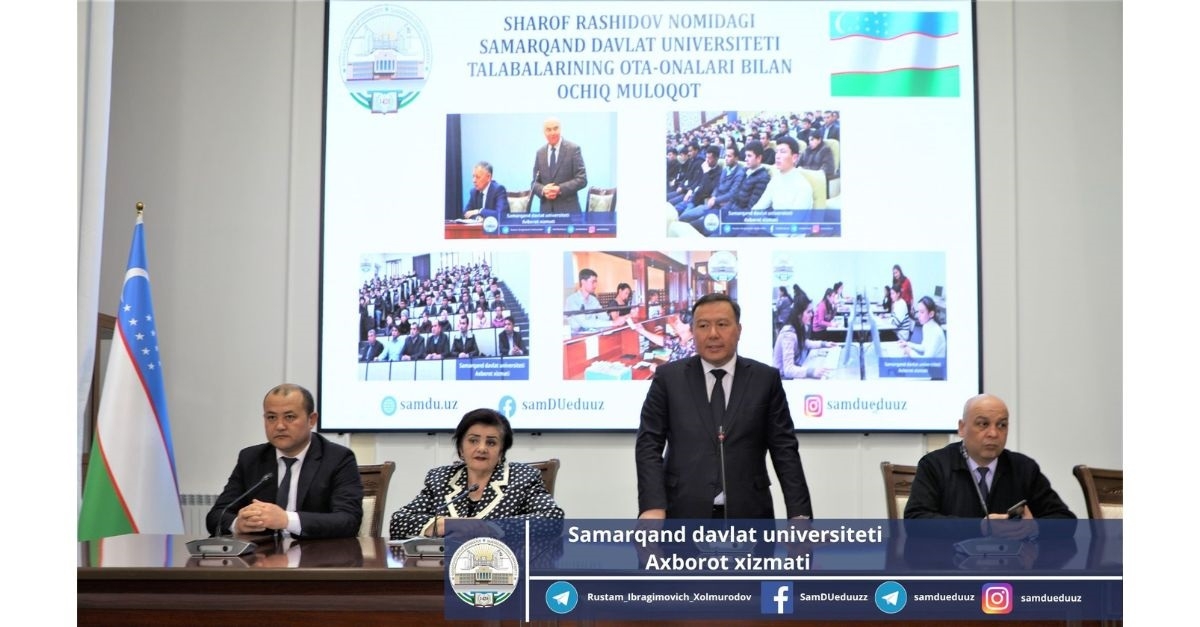 A meeting was held with parents of students of the Faculty of Psychology and Socio-Political Sciences of Samarkand State University...