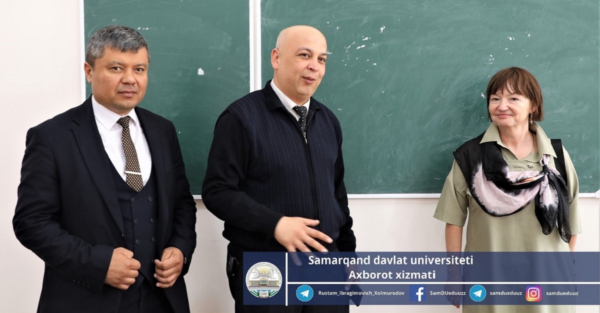 Foreign professors at Samarkand State University...