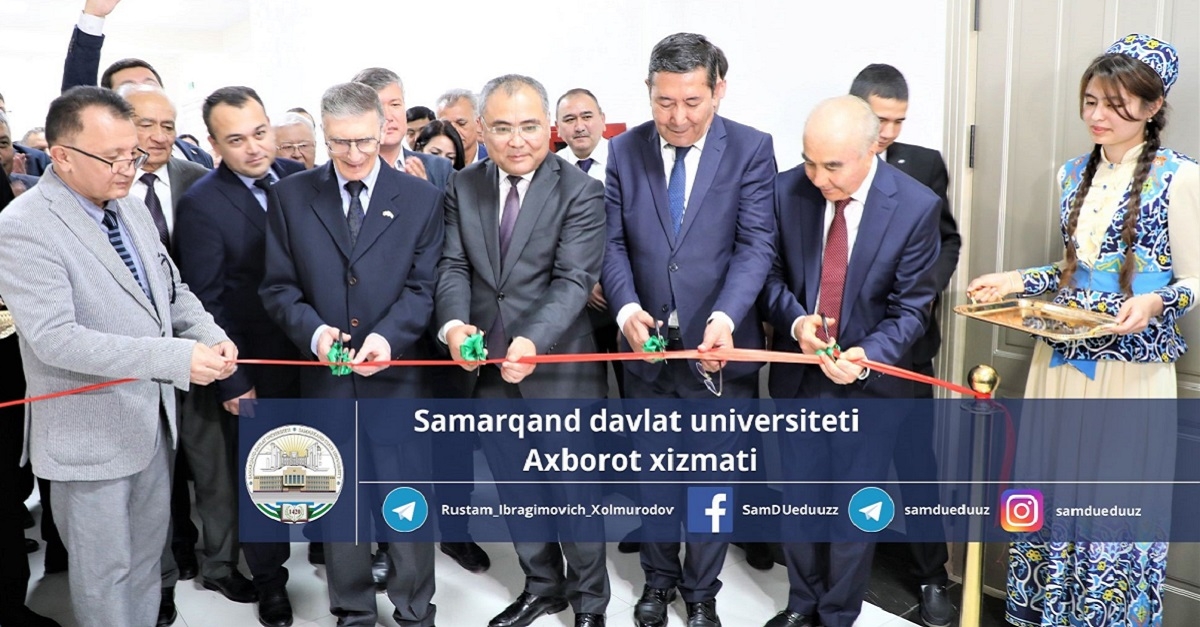 Samarqand davlat universitetida Nobel mukofoti laureati Aziz Sanjar nomidagi laboratoriya ochildi...