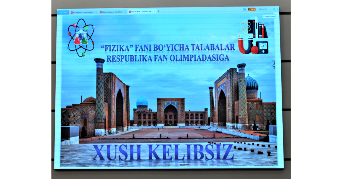 Samarqand davlat universiteti Muhandislik fizikasi institutida fizika fani bo’yicha Respublika fan olimpiadasi o’tkazildi…