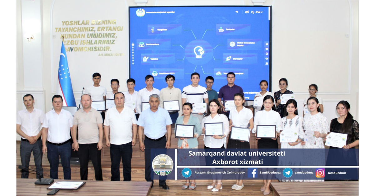 Были награждены участники конкурса «Start-up» проектов, проведенного в Самаркандском государственном университете...