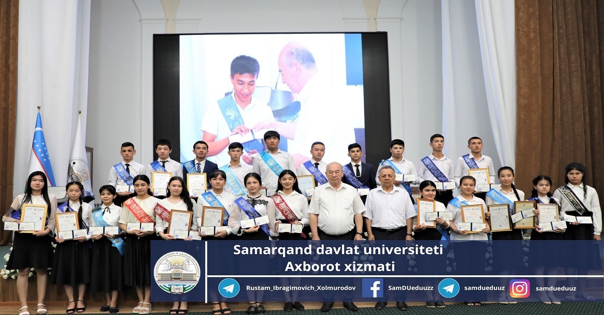 Graduates of the Academic Lyceum of Samarkand State University were awarded diplomas...