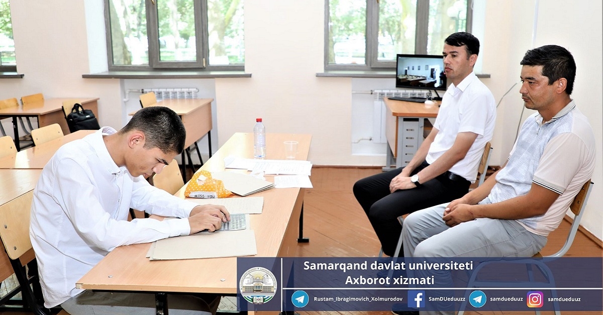 An exam for applicants with special educational opportunities was held at Samarkand State University