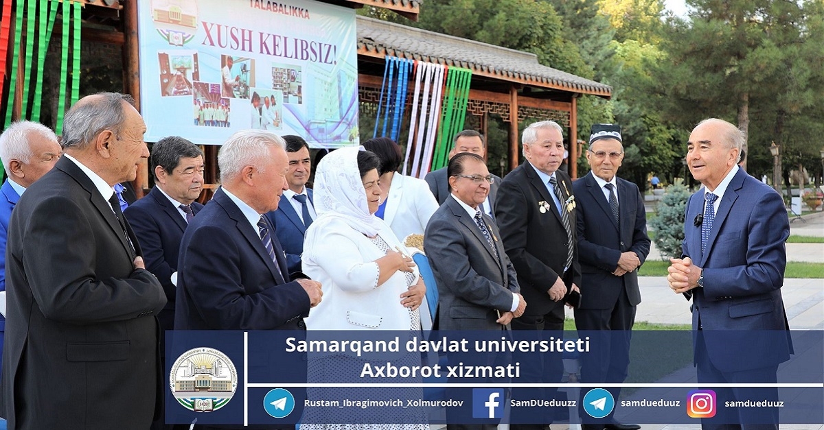 Samarqand davlat universitetida yangi o’quv yili munosabati bilan “Yangi hayot uchun, yangi O‘zbekiston uchun!” shiori ostida “Talabalikka bag’ishlov” nomli tadbir o’tkazildi…