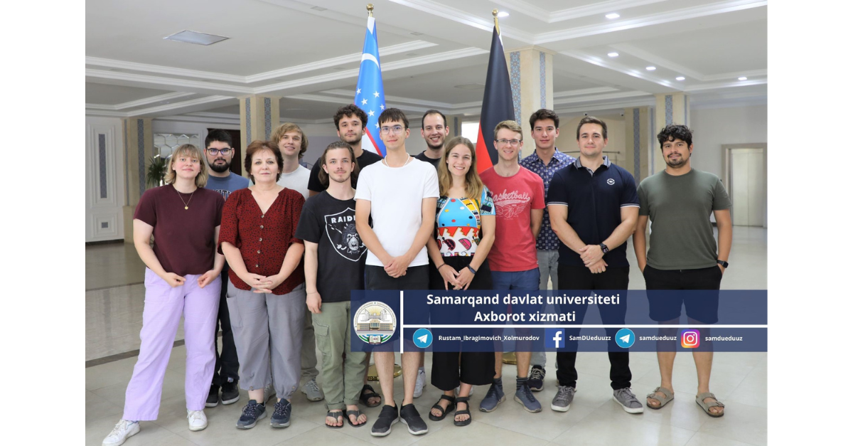 15 студентов Берлинского технического университета (Германия) проходят стажировку в Институте инженерной физики Самаркандского государственного университета...