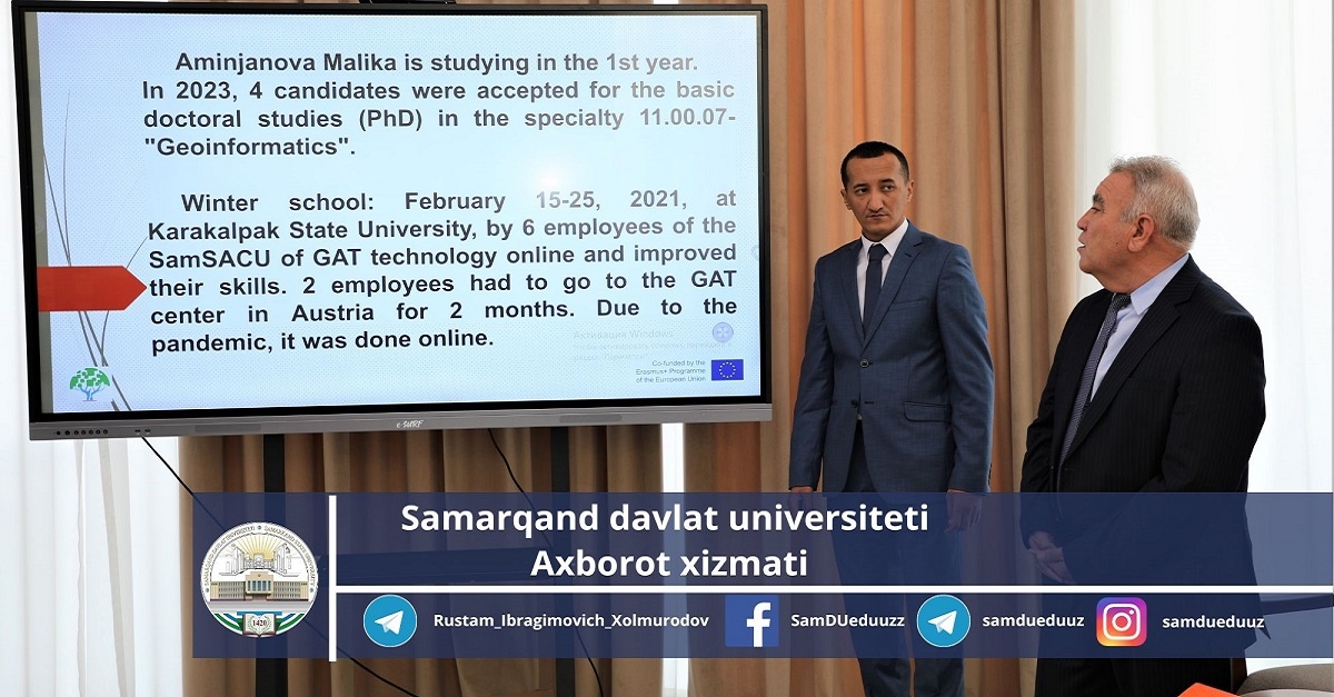 Samarqand davlat universitetida Erasmus+ CBHE loyihalarining Samarqand ta'lim muassasalaridagi ta'siri mavzusida seminar tashkil etildi..