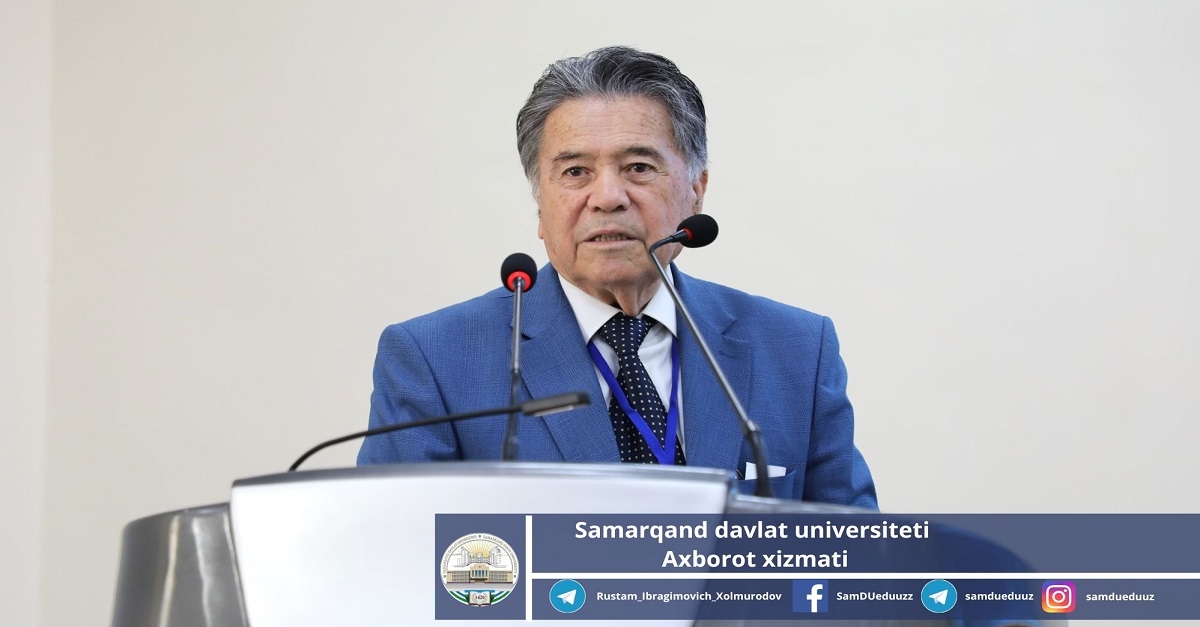  Samarqand davlat universitetida o'tkazilayotgan “Amaliy matematika va axborot texnologiyalari – Al-Xorazmiy 2023” nomli xalqaro konferensiyada O'zMU professori Mirsaid Oripov ishtirok etmoqda...