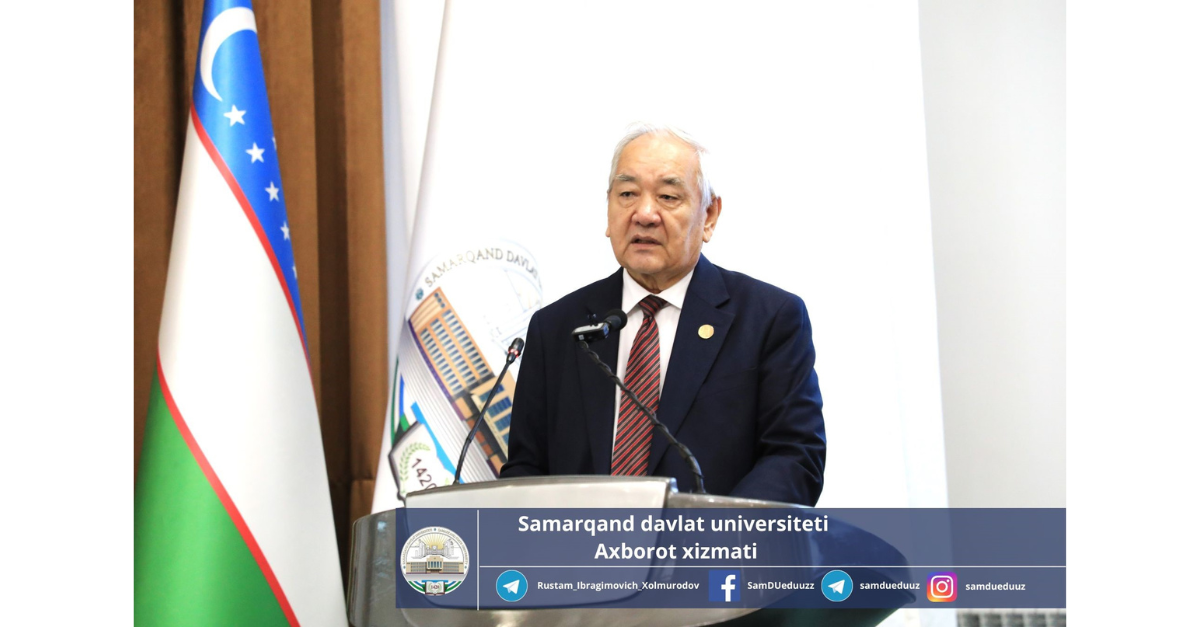 Academician Bakriddin Zaripov takes part in the international conference “Food Security: Global and National Problems” held at Samarkand State University...