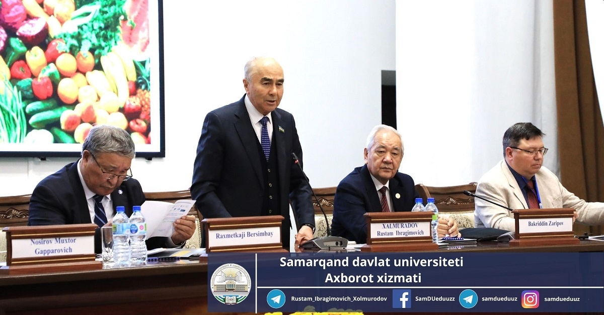 Samarqand davlat universitetida “Oziq-ovqat xavfsizligi: Global va milliy muammolar” mavzusida xalqaro konferensiya bo‘lib o‘tdi…