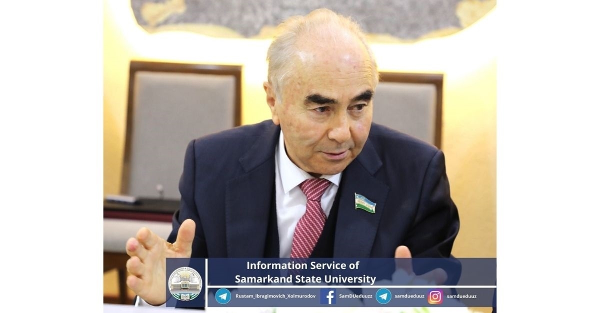 The dialogue continues between the rector of Samarkand State University, scientist of the Republic of Uzbekistan, member of the Senate of the Oliy Majlis Rustam Khalmuradov and the president of Xi'an Jiaotong University, Professor Wang Shuguo.