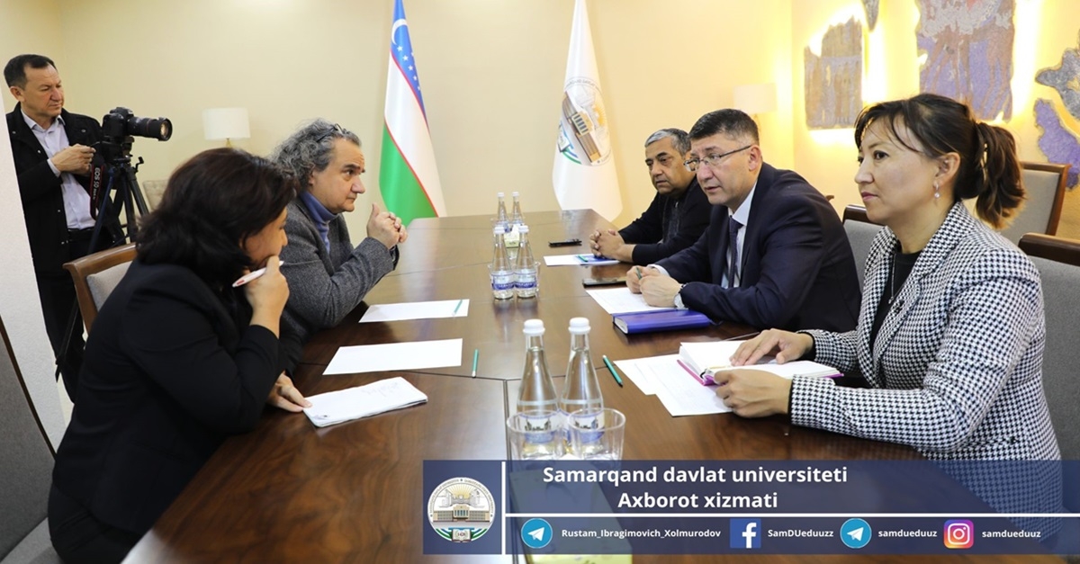 Regional Attaché for Educational Cooperation of the French Embassy in Uzbekistan Serge Bellini visited Samarkand State University...
