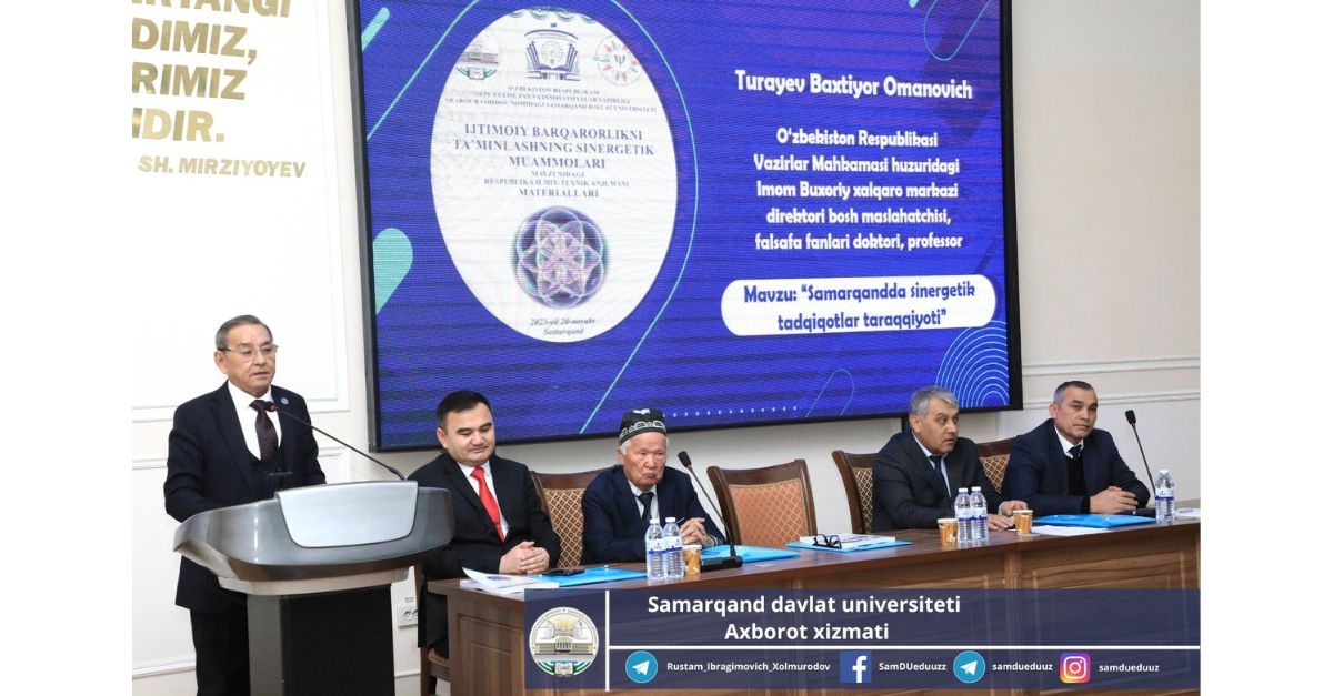 A republican conference on the topic “Synergetic problems of ensuring social stability” was held at the Faculty of Psychology and Socio-Political Sciences of Samarkand State University...