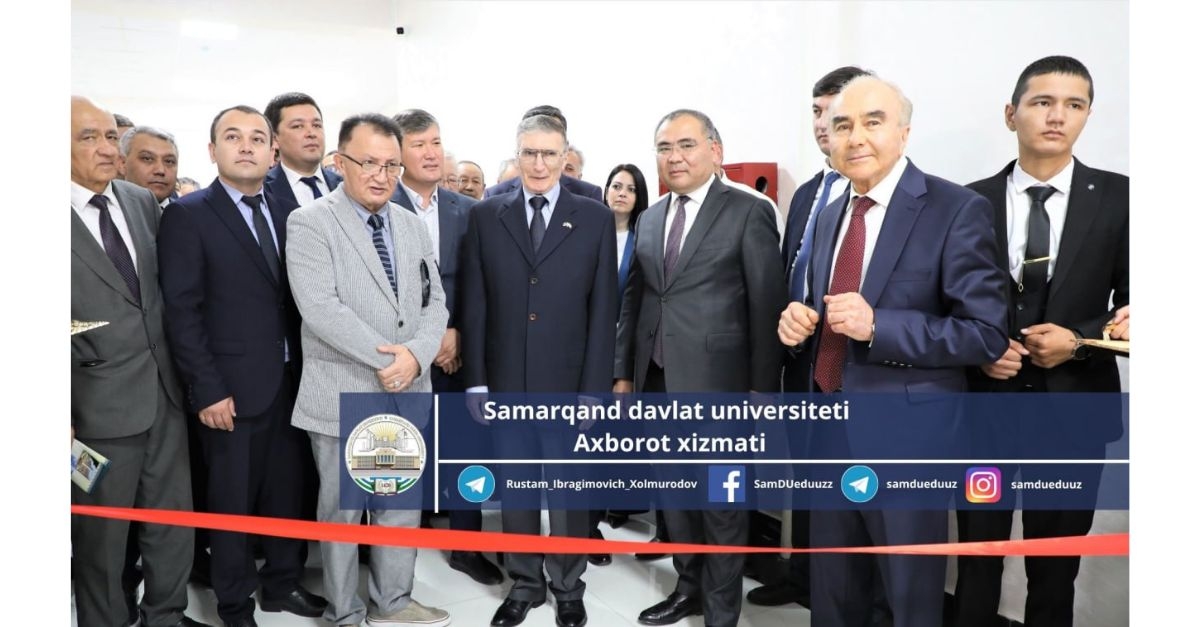 Самарқанд давлат университетида Нобель мукофоти лауреати Азиз Санжар номидаги лаборатория очилди...