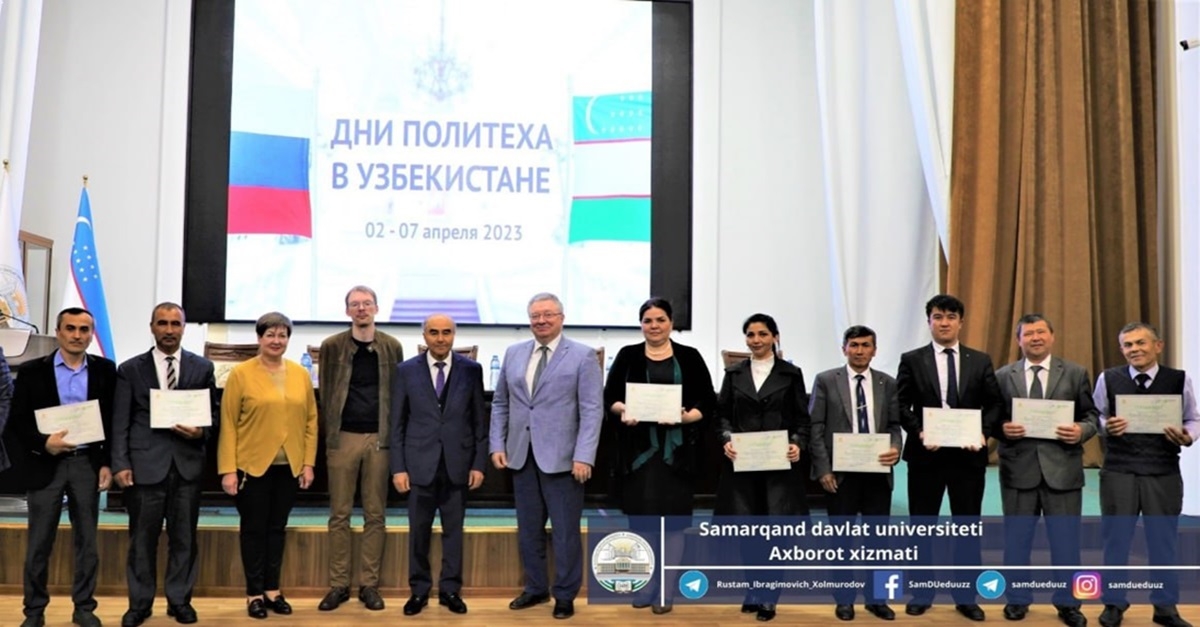 Delegation of St. Petersburg Polytechnic University at Samarkand State University...