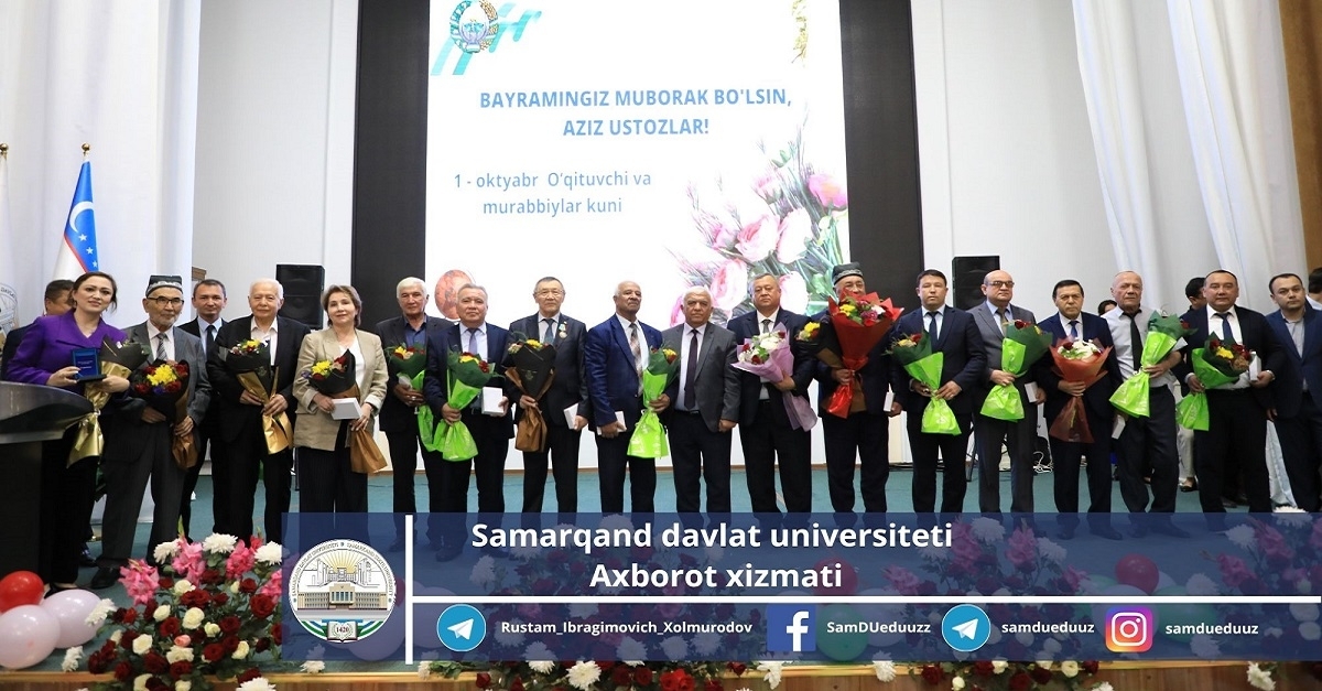 At Samarkand State University, professors and teachers of universities in the region were awarded “Oliy talim alochisi” badges...
