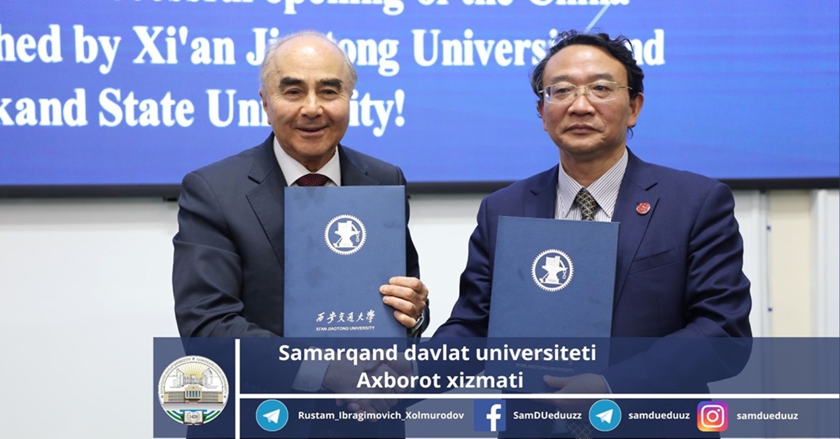 Samarqand davlat universitetiga Xitoy Xalq Respublikasi ta’lim vaziri o‘rinbosari Sun Yao hamda Sian Jiatong universiteti vise-prezidenti Si Guang boshchiligidagi delegatsiya tashrif buyurdi. 