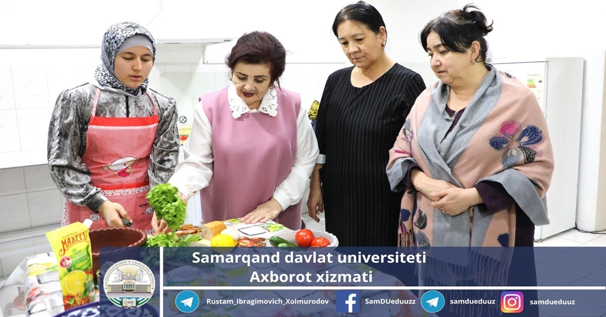 In student dormitory No. 2 of Samarkand State University, a “Tasty Salad Competition” was organized among female students.