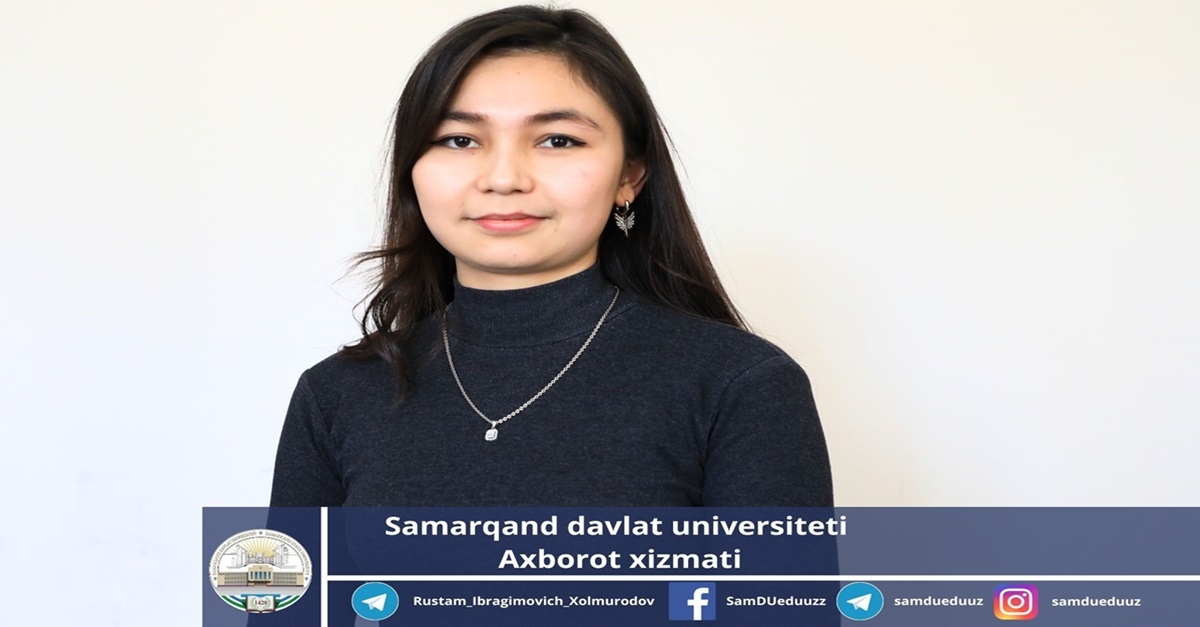 Guzal Bobokhonova, a student at the Faculty of Mathematics at Samarkand State University, is conducting research on the topic “Application of multiple proper integrals”