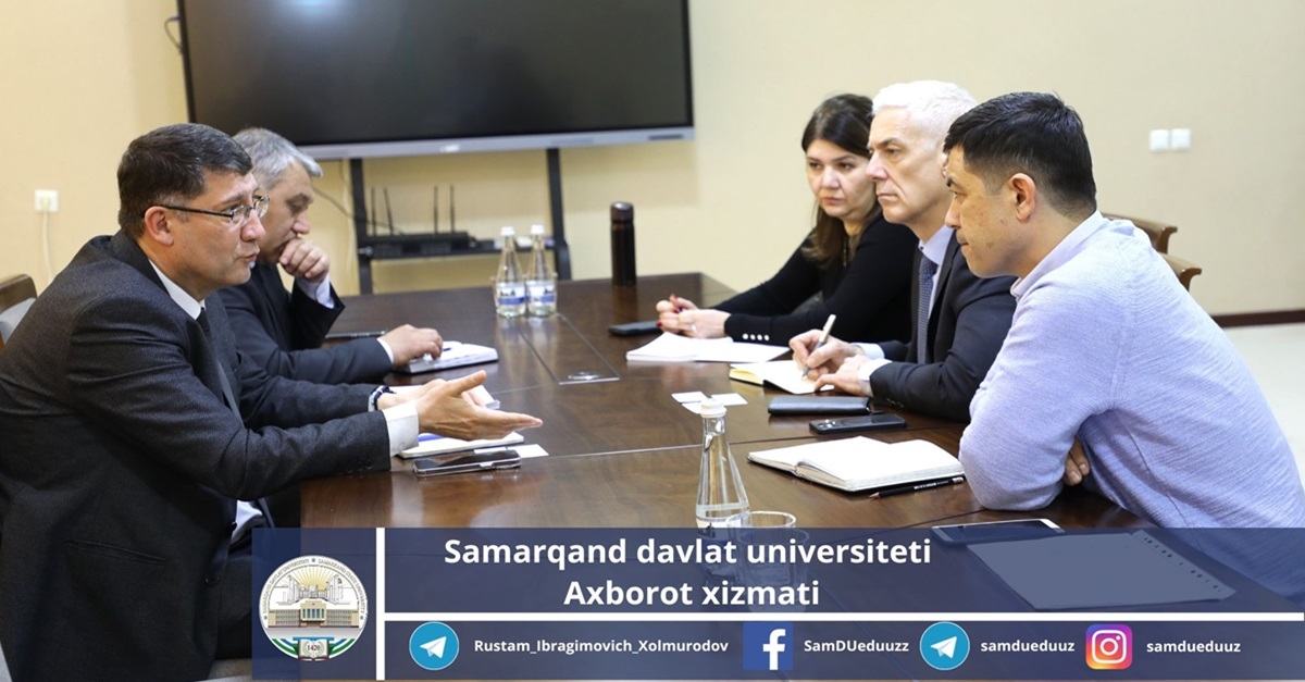Samarkand State University was visited by a delegation led by the rector of Webster University, Professor Anthony Jarvis...