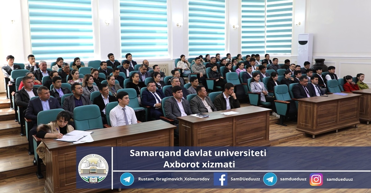 Samarqand davlat universitetida Kasaba uyushmasi xodimlari bilan uchrashuv tashkil etildi…