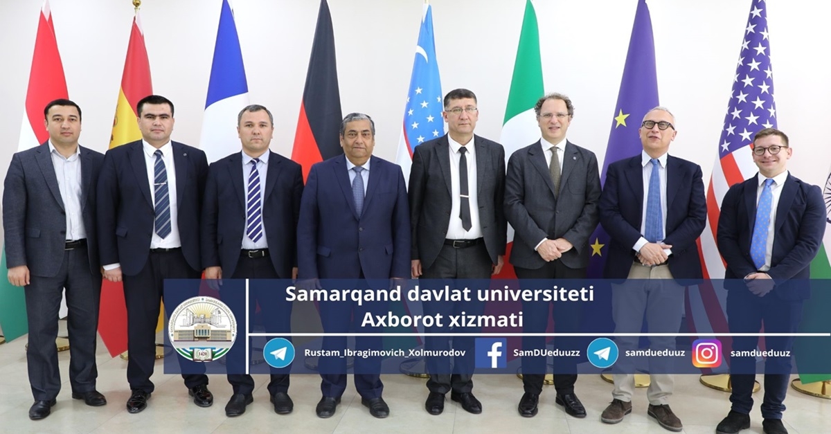 Самаркандский государственный университет подписал меморандум о сотрудничестве с Университетом Тушия в Италии...