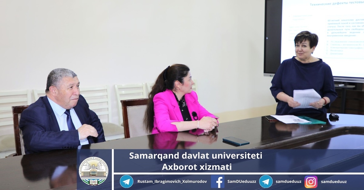 A Russian scientist conducted a lesson at the regional center for retraining and advanced training of teachers at Samarkand State University...